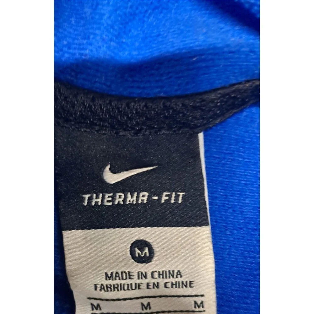 Nike Elite Hoodie Men's Medium Basketball Therma-FIT Blue Pullover Sweatshirt